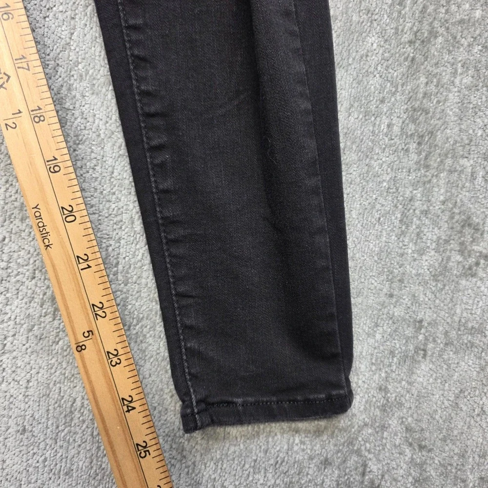 Levi Strauss Mile High Super Skinny Black Distressed Jeans‎ Women Size 30